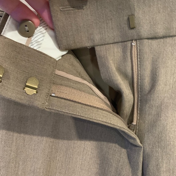 Ann Taylor Tan Trousers with Flared Leg - Picture 4 of 8